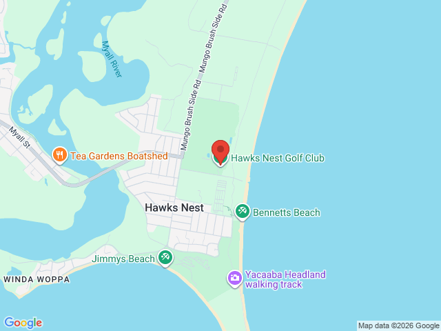 Map showing event location