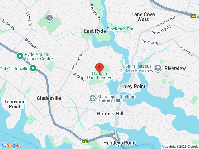 Map showing event location