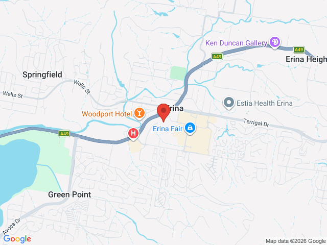Map showing event location