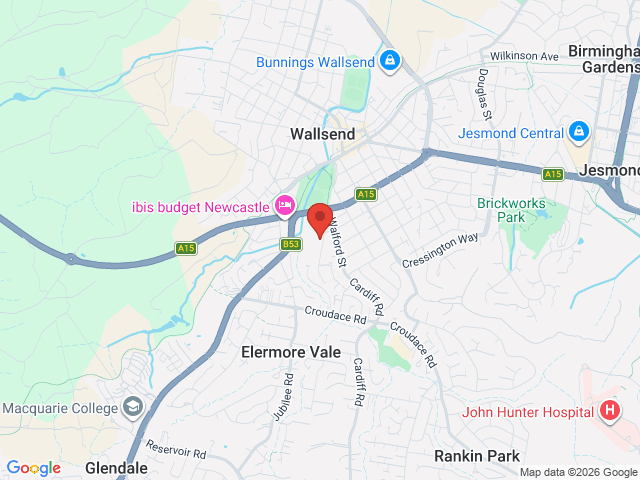 Map showing event location
