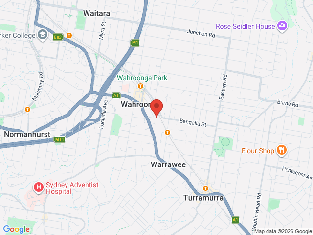 Map showing event location