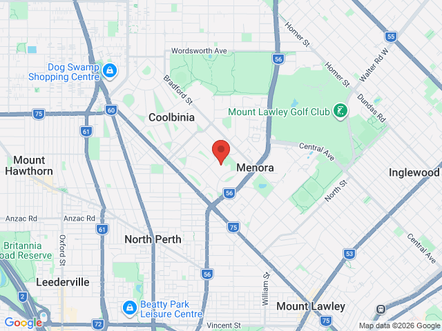Map showing event location