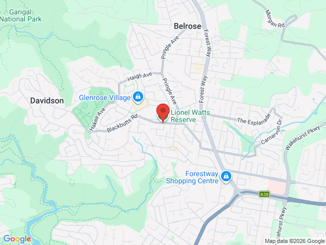 Map showing event location