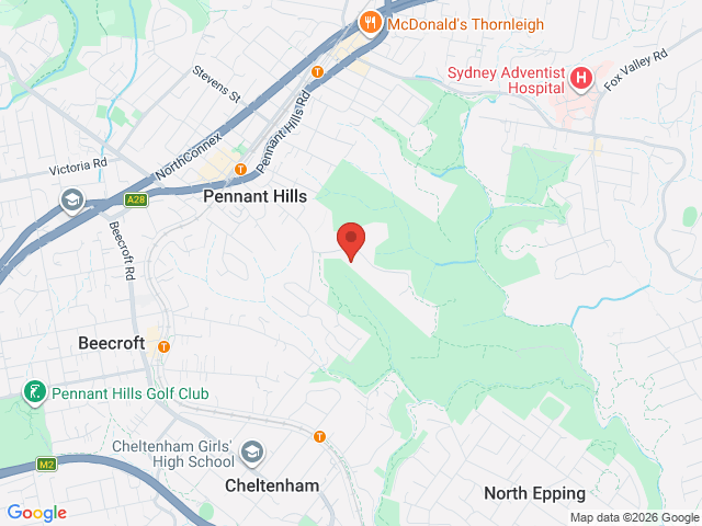 Map showing event location