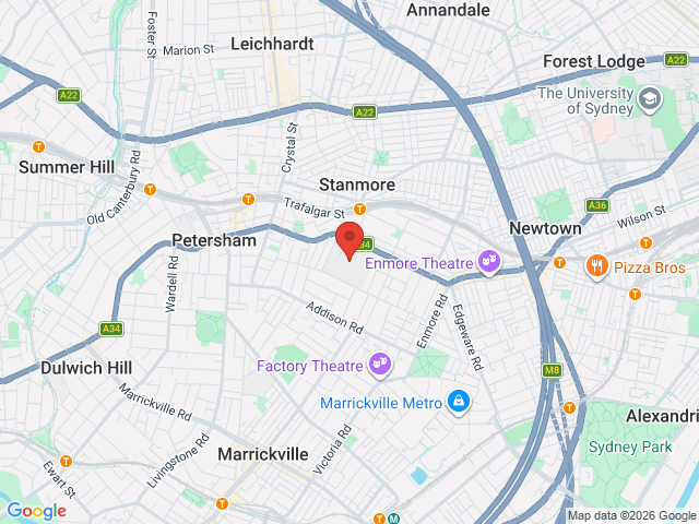 Map showing event location
